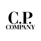 C.P. Company logo in bold black serif font on a solid white background.