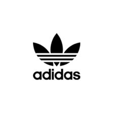 adidas Originals logo displayed in black, featuring the Trefoil symbol above the adidas wordmark on a white background.