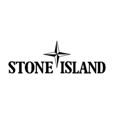 Stone Island logo with a compass emblem above the brand name in bold serif lettering.