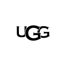 UGG logo with bold serif letters spelling 'UGG' in black, on a white background.