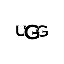 UGG logo with bold serif letters spelling 'UGG' in black, on a white background.