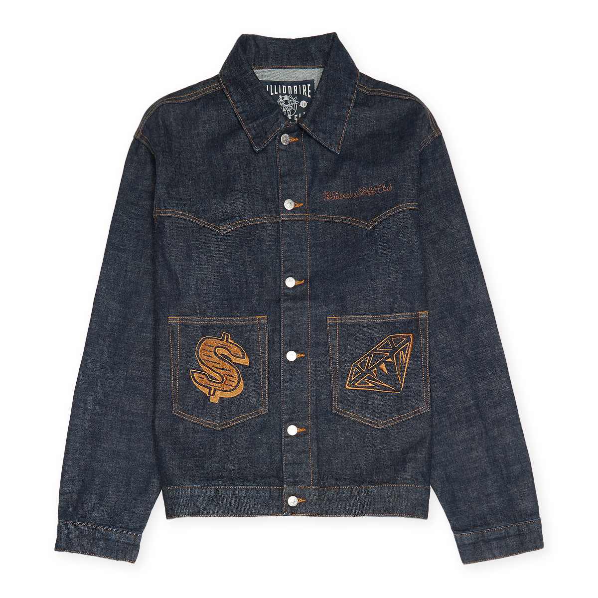 Billionaire Boys Club Diamonds & Dollars Selvedge Denim Jacket Mäntel, Jacken Westen Herren Blau
