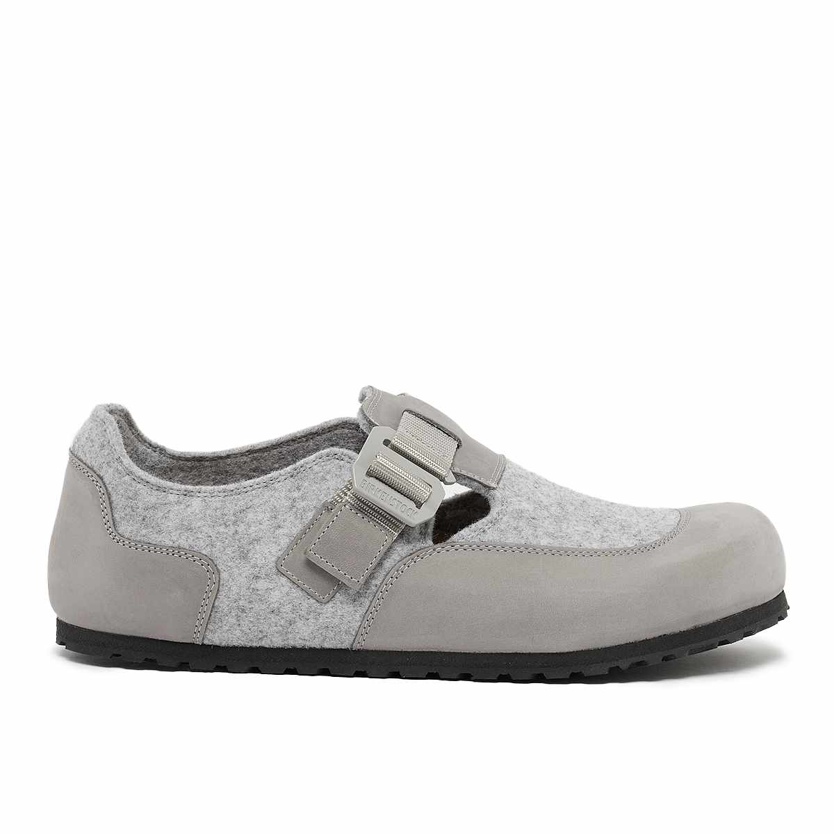 Birkenstock London Nova TEX Felt Low Shoe Men grey Size 42