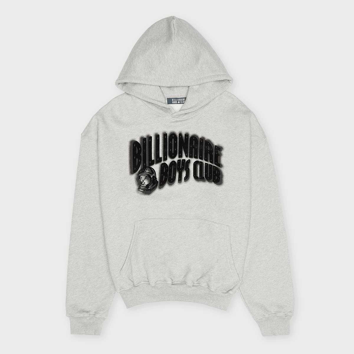 Billionaire Boys Club Distorted Arch Logo Oversized Popover Hood Hoodies Herren Grau