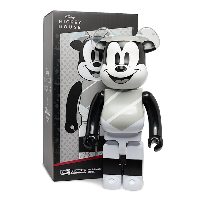 Medicom Bearbrick Hat und Poncho Mickey Mouse 1000% grey 79899 4