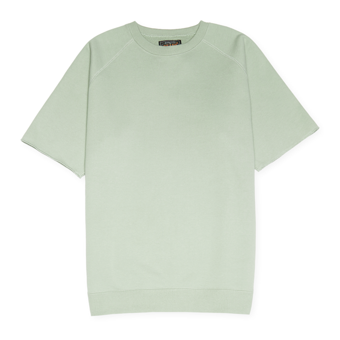 Beams Plus Sweat Short Sleeve Cut-Off green 82890 1