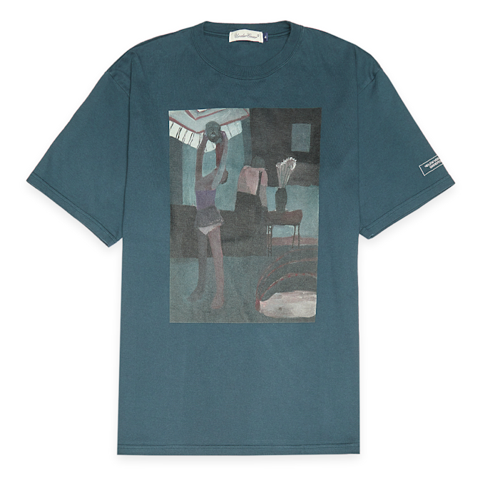 UNDERCOVER TEE signal green/black turkoois 83503 1