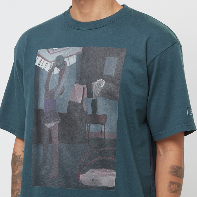 UNDERCOVER TEE signal green/black turkoois 83503 5