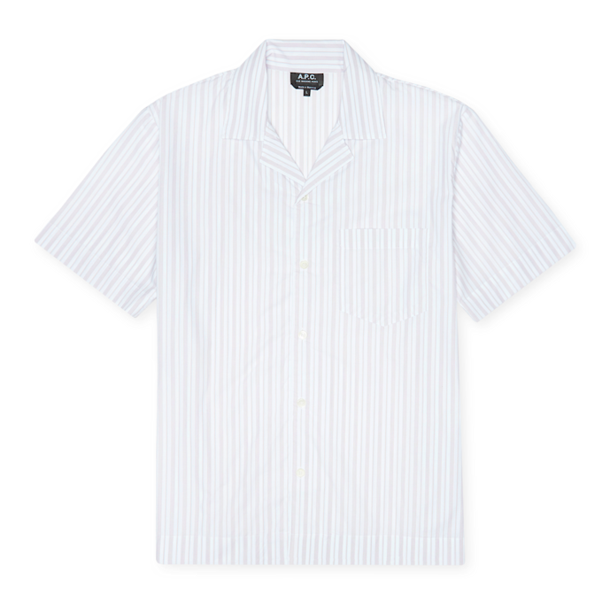 A.P.C. Edd Short Sleeve Shirt purple 84084 1