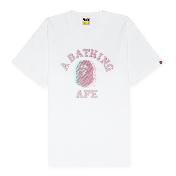 A Bathing Ape Glitch Art College Tee M weiß 84727 1