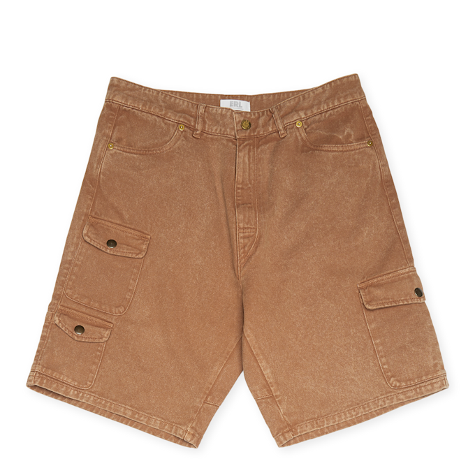 ERL Unisex Cargo Shorts Woven brown 85057 1