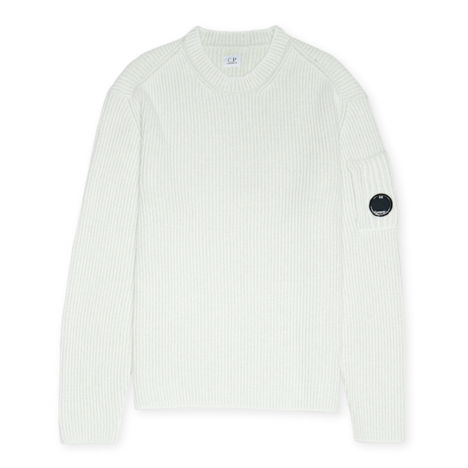 C. P. Company Knitwear Crewneck Fleece Knit grey 85419 1
