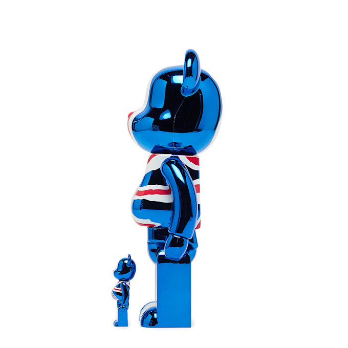 Medicom Bearbrick Sex Pistols"God Save The Queen" Chrome 100% & 400% multi-colour 91009 2