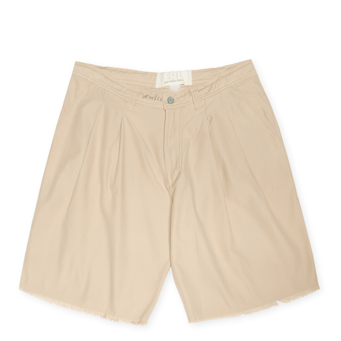ERL Distressed Chino Shorts Woven cream beige 85546 1