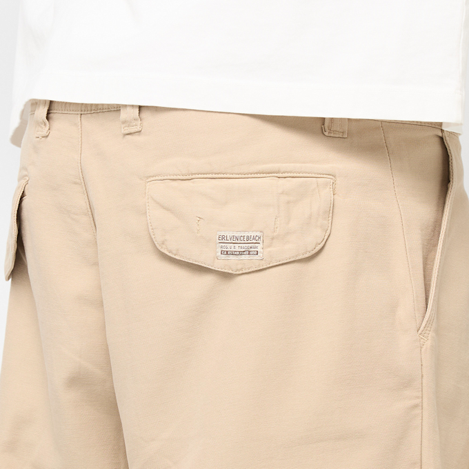 ERL Distressed Chino Shorts Woven cream beige 85546 5