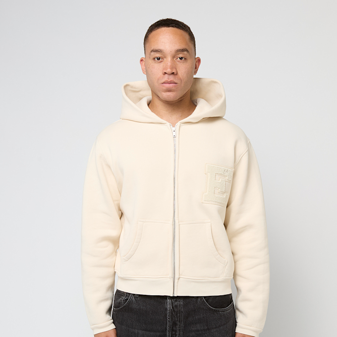 ERL Varsity Zip-Up Hoodie Knit cream beige 88409 2