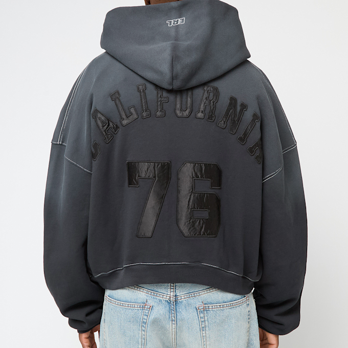 ERL Varsity Oversized Zip-Up Hoodie Knit grey 90713 4