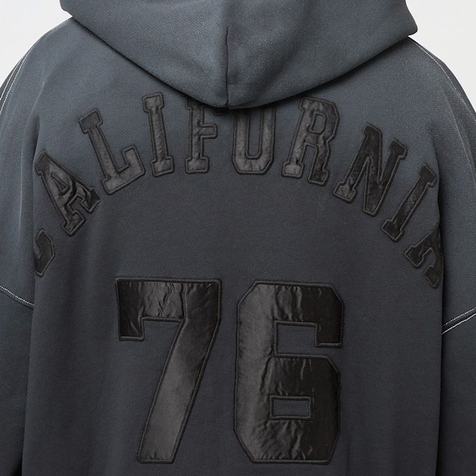 ERL Varsity Oversized Zip-Up Hoodie Knit grey 90713 5