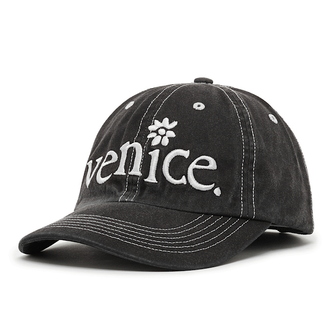 ERL Venice Embroidered Cap Woven black 88411 1