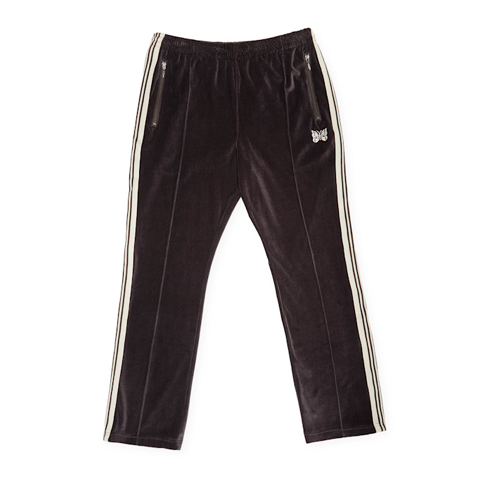 Needles Narrow Track Pant - C/PE Velour brown 85945 1