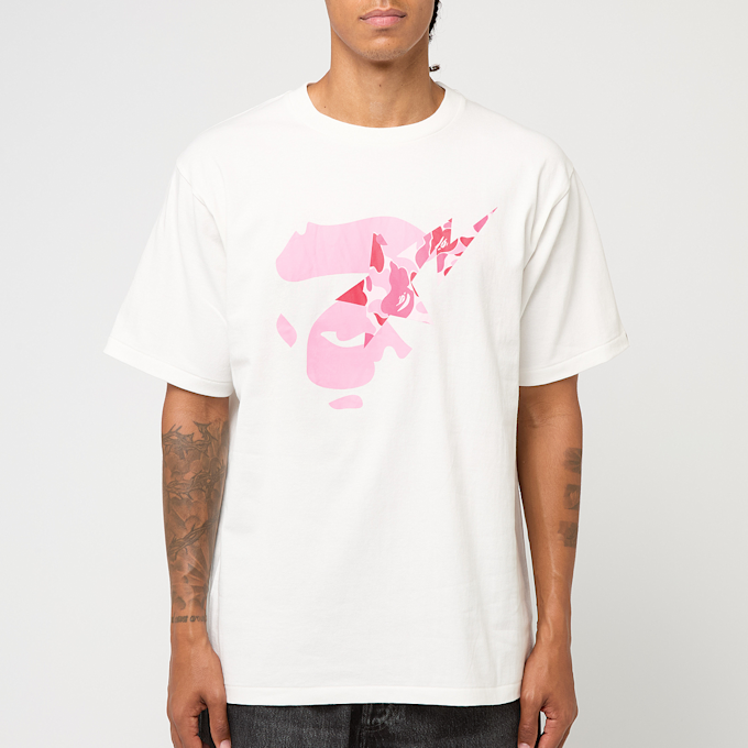 A Bathing Ape ABC Camo Ape Face Sta Tee white/pink wit 87773 2