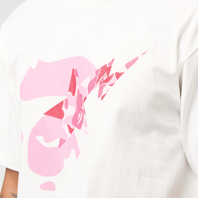 A Bathing Ape ABC Camo Ape Face Sta Tee white/pink wit 87773 5