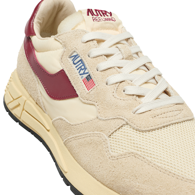 Autry Reelwind Low Man suede/net ecru/rubwine beige 87388 5
