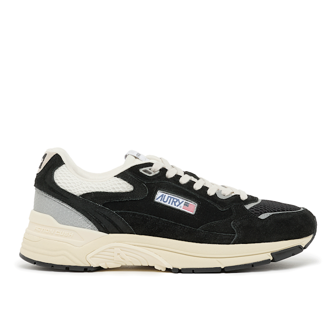 Autry Hyperway Low Man Suede Mesh white/silver zwart 85742 2