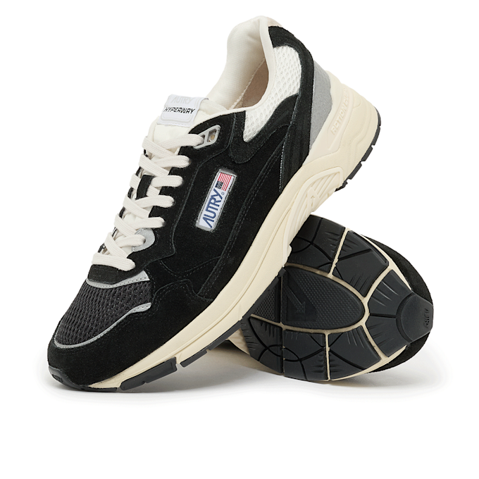 Autry Hyperway Low Man Suede Mesh white/silver zwart 85742 7