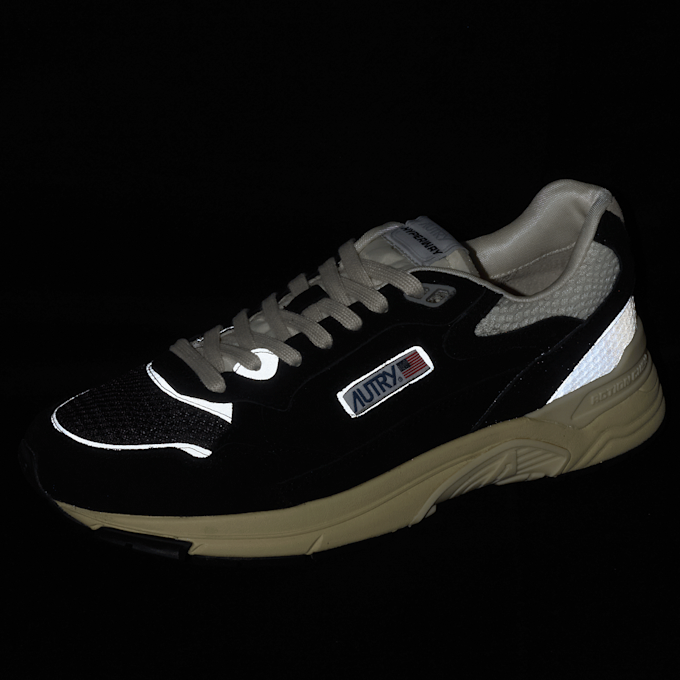 Autry Hyperway Low Man Suede Mesh white/silver zwart 85742 9