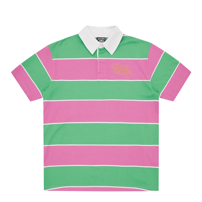 Billionaire Boys Club Astro S/S Striped Rugby Top lichtroze 87788 1