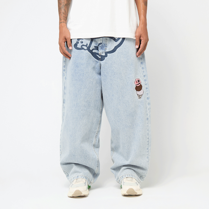 ICECREAM Running Puppy Patch Triple Scoop Denim Pant heavy wash blue blauw 90167 2