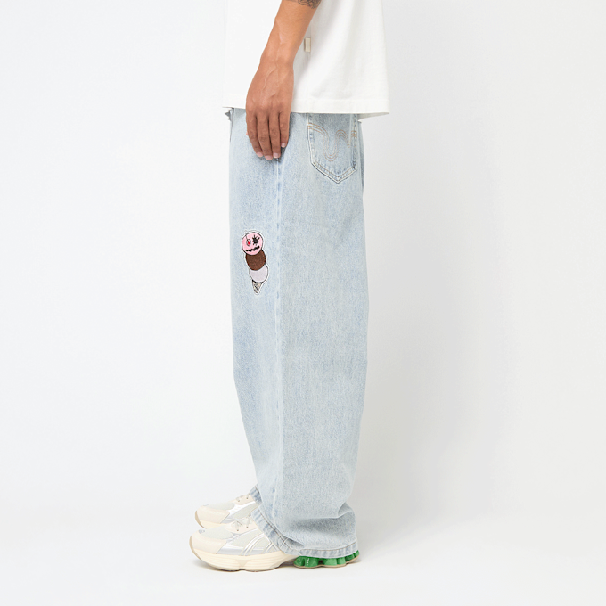 ICECREAM Running Puppy Patch Triple Scoop Denim Pant heavy wash blue blauw 90167 3