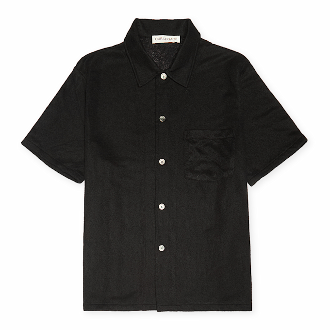 Our Legacy Box Shirt Shortsleeve Boucle black schwarz 90469 1