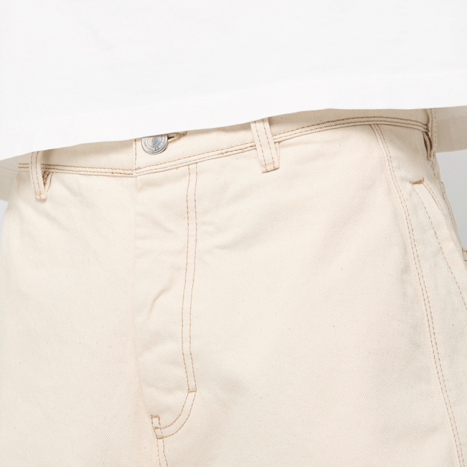 AMI PARIS Wide Fit Pants ecru beige 90227 5