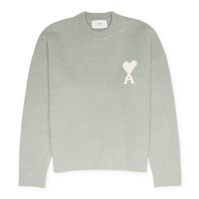 AMI PARIS Knit Sweater ADC grey 87991 1