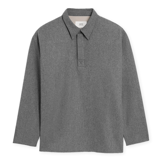 AMI PARIS Chemise Polo grau 90228 1