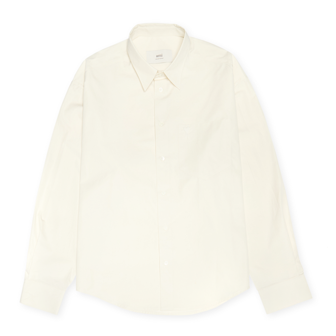 AMI PARIS Chemise Boxy ivoire beige 86664 1