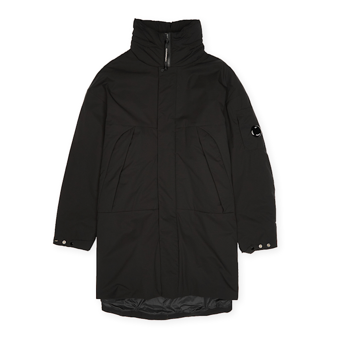 C. P. Company Outerwear Long Jacket In Pro-Tek black 90409 1