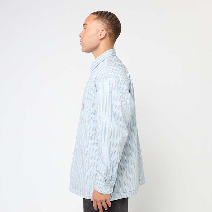 Carhartt WIP Grimsby Shirt grimsby stripe, saguaro blau 88018 3