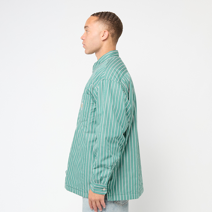 Carhartt WIP Grimsby Shirt Jac grimsby stripe, saguaro grün 90884 3