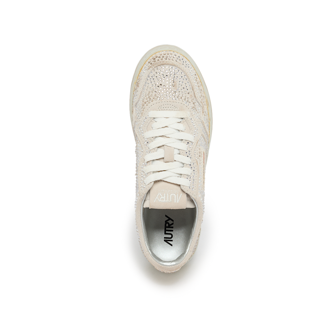Autry Wmns Medalist Low sue/strass white Undefined Color 91294 4