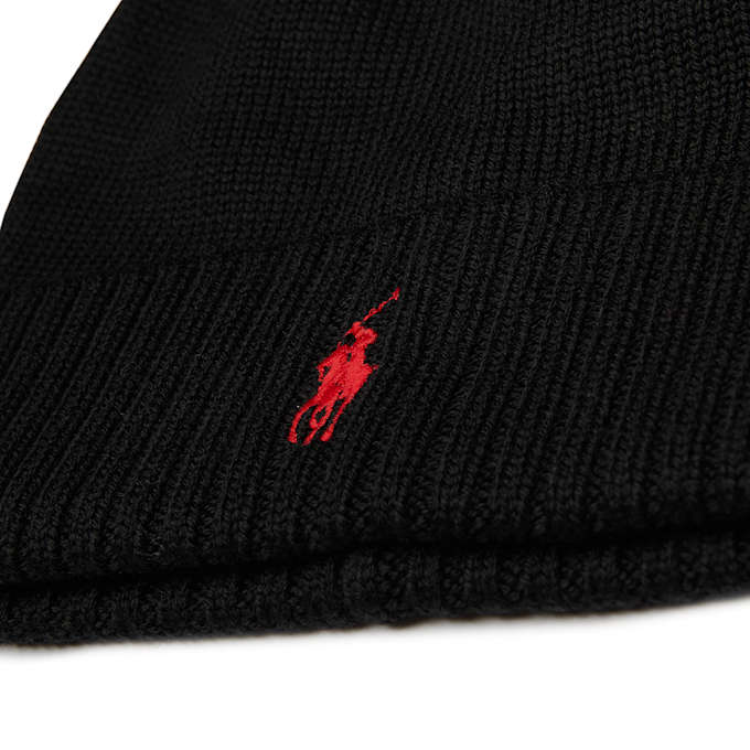 Polo Ralph Lauren Merino Wool Beanie schwarz 91367 3