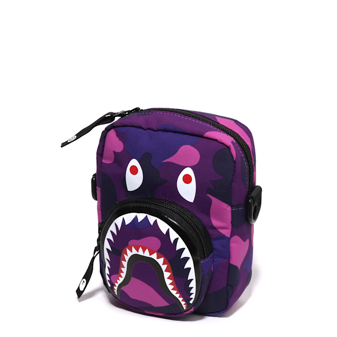 A Bathing Ape Color Camo Shark Mini Bag purple 92462 3