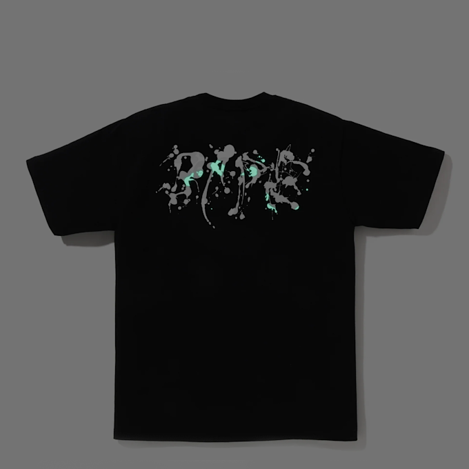 A Bathing Ape City Camo Painting Ape Head Tee M black 93325 8
