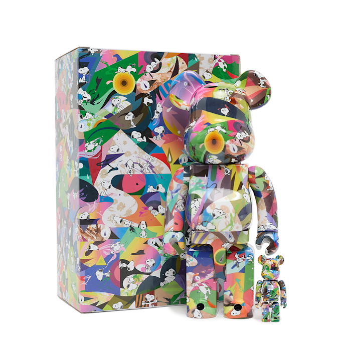 Medicom Bearbrick Tomokazu Matsuyama x Peanuts 400% & 100% multicolor 93371 4