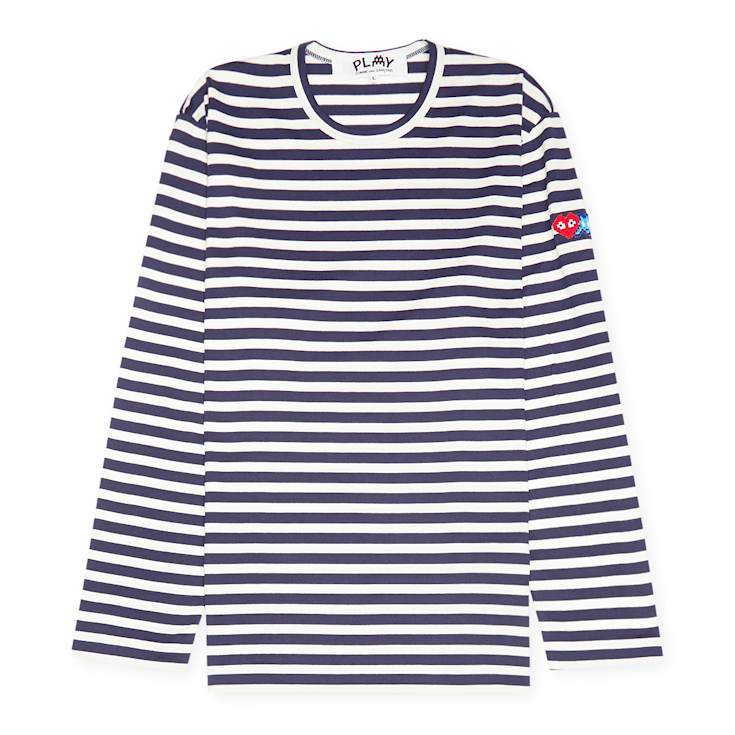 Buy Comme des Garcons Play x The Artist Invader Striped Longsleeve