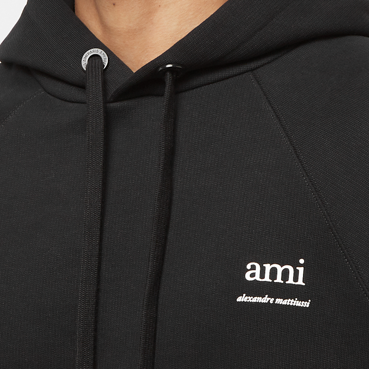 Buy AMI PARIS Hoodie Ami AM in black | USW224.747-001 at MBCY