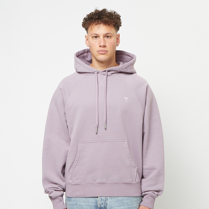 Buy AMI PARIS Boxy Hoodie in purple | USW240.JE0091-504 at MBCY