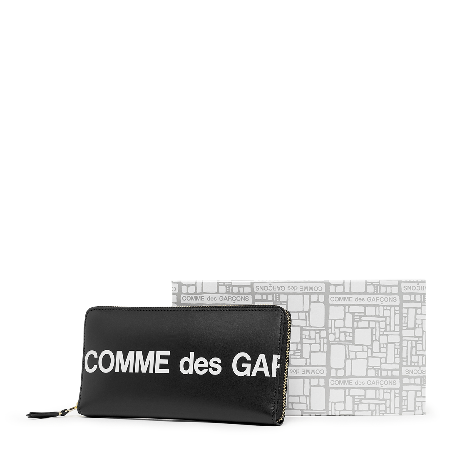 Buy Comme des Garcons Wallet Huge Logo in black | SA0110HL-1